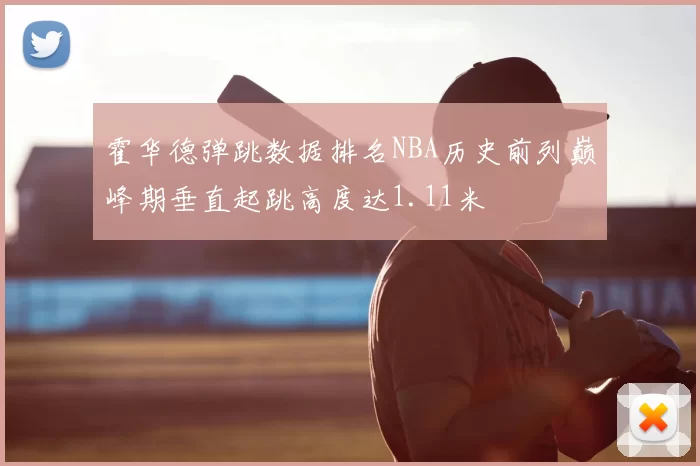 霍华德弹跳数据排名NBA历史前列巅峰期垂直起跳高度达1.11米