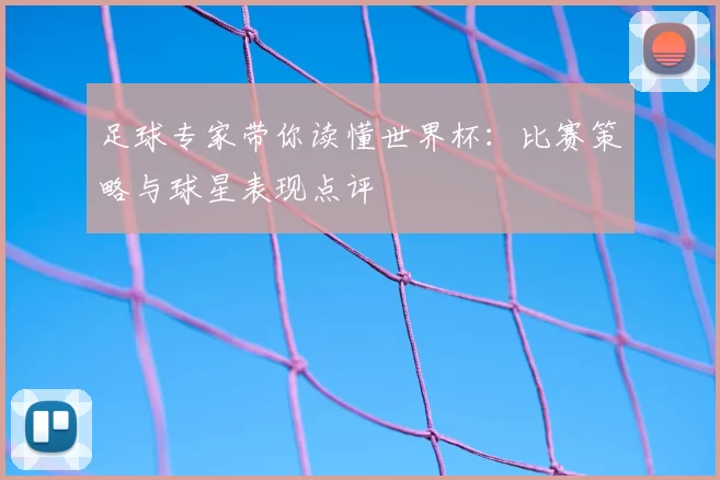 足球专家带你读懂世界杯：比赛策略与球星表现点评